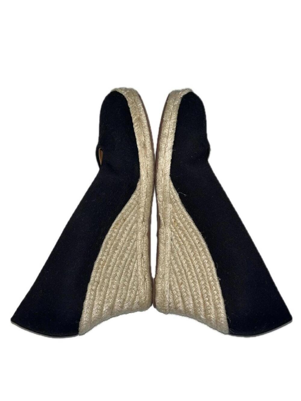 J. Crew Women’s Seville Canvas Espadrille, Black - Picture 6 of 7